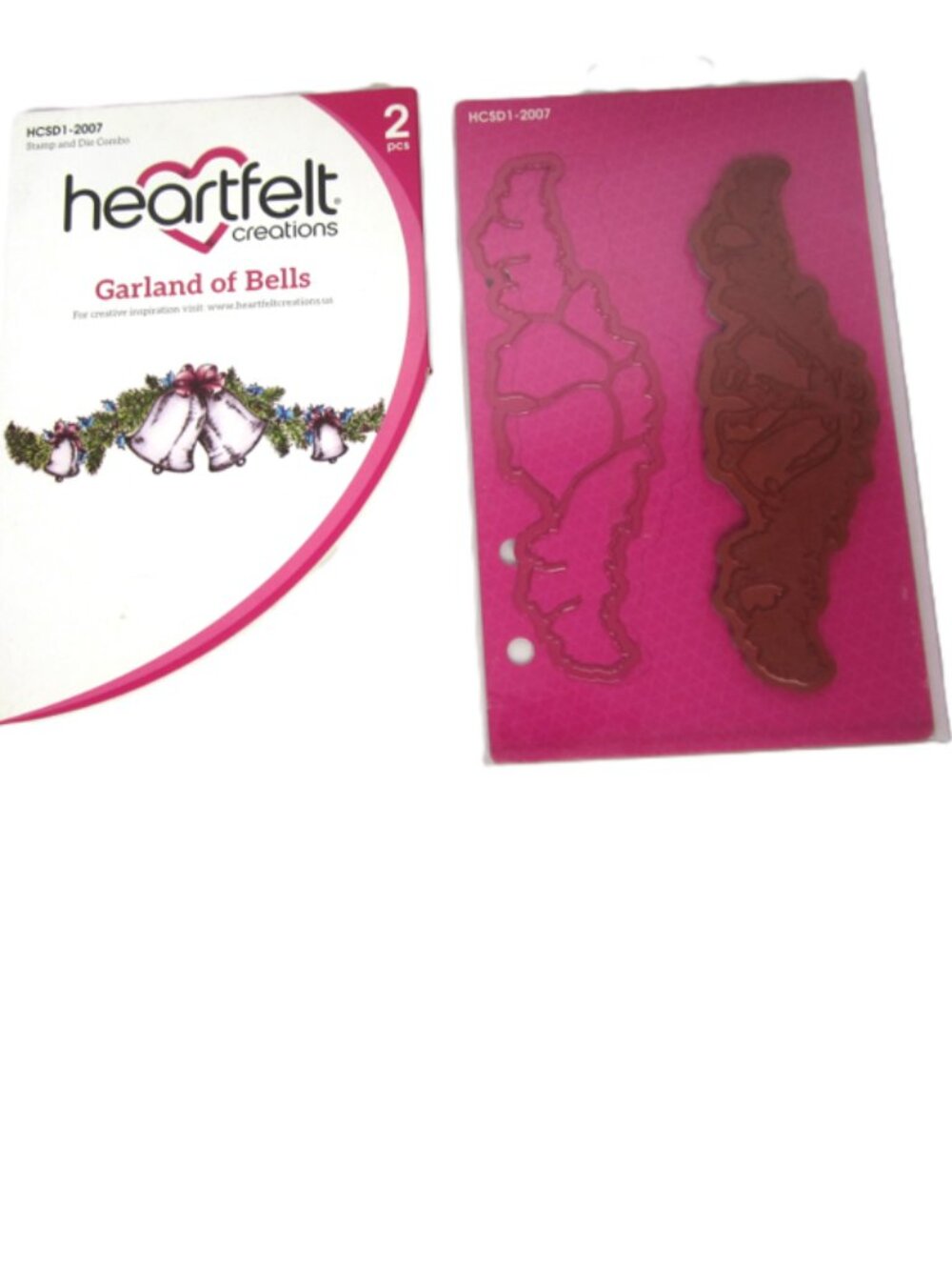 Heartfelt Creations Garland of Bells Christmas Holiday Stamp and Die Combo